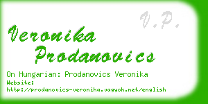 veronika prodanovics business card